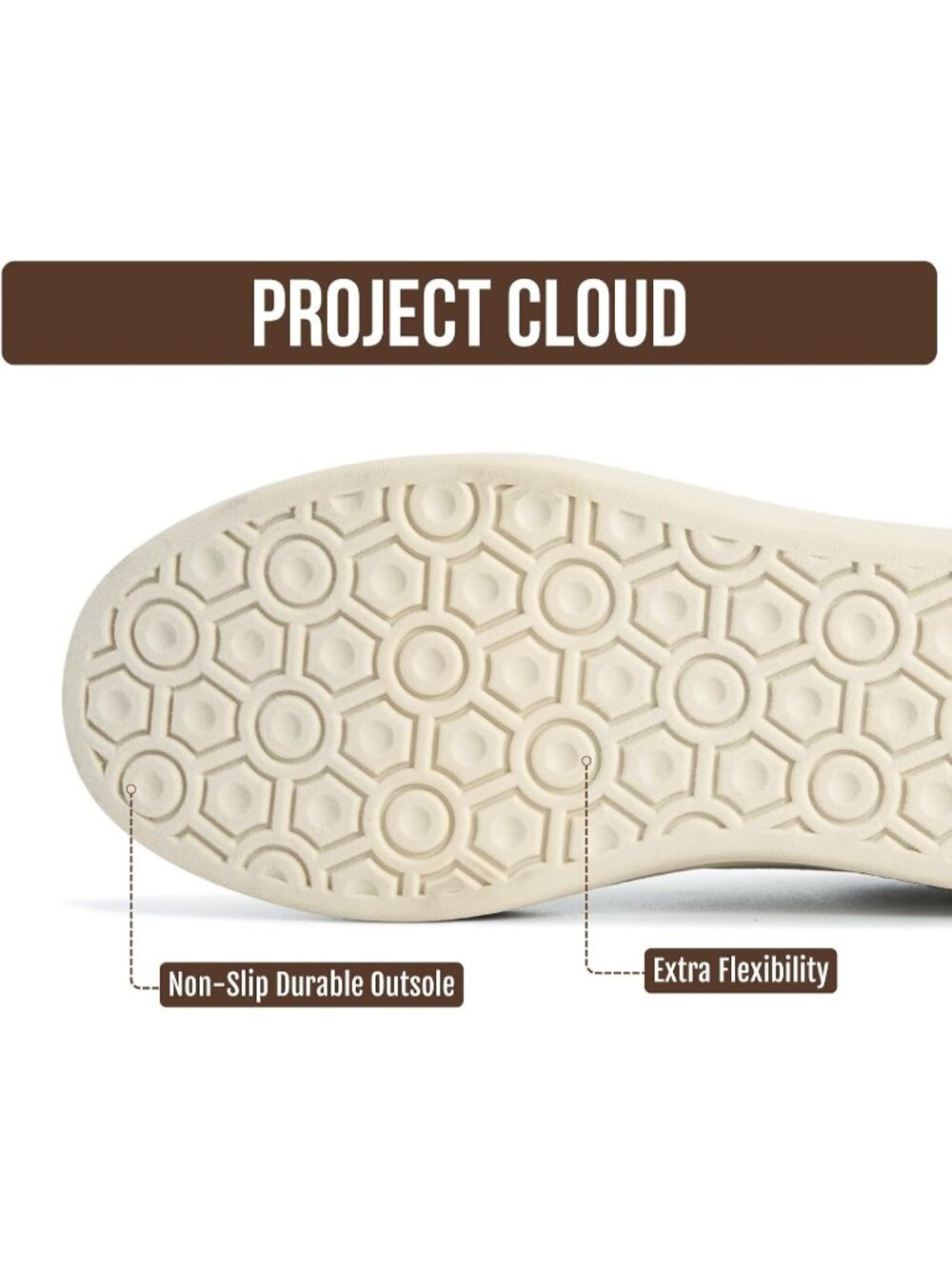 Women's Pure White Memory Foam Insole for Comfortable Non-Slip Fashion Sneaker - Picture 4 of 6